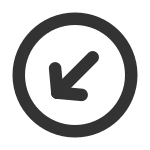 Arrow Down Left Circle SVG Icon